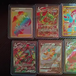 Pokemon TCG Full Art Holo Lot - VMAX, GX, EX, Trainer, Opal, Rayquaza, 10 Cards - Image 1