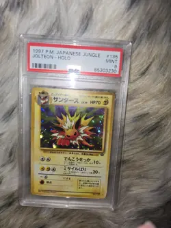 1997 Pokemon Japanese Jungle Jolteon-Holo Card PSA Mint 9 - Image 2