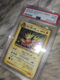 1997 Pokemon Japanese Jungle Jolteon-Holo Card PSA Mint 9 - Image 3