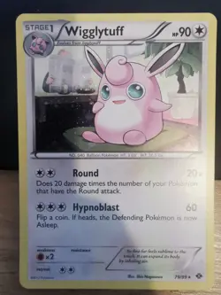 Pokemon Wigglytuff Rare Holo Card 79/99 Next Destinies With Double Swirls - Image 1
