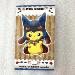 Pokemon Card Mega Campaign Business Card Pikachu Wearing Mega Lucario Poncho - Image 1
