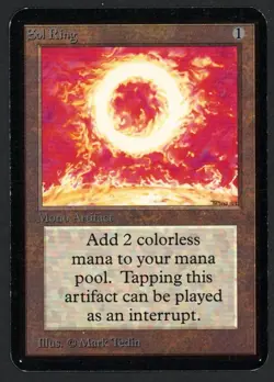 ***Alpha Sol Ring (Light Indent)*** MTG Alpha Magic Kid Icarus - Image 1