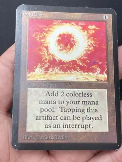 ***Alpha Sol Ring (Light Indent)*** MTG Alpha Magic Kid Icarus - Image 3