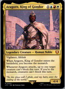 #5 Aragorn, King of Gondor Commander LOTR Tales of Middle-earth Mythic - Image 1