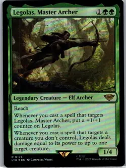 #173 Legolas, Master Archer Universes Beyond LOTR Tales of Middle-earth Rare - Image 1