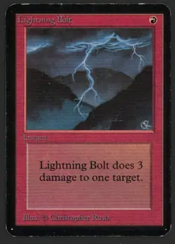 ***Alpha Lightning Bolt (Indents)*** MTG Alpha Magic Kid Icarus - Image 1