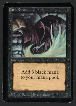 ***Alpha Dark Ritual (Ring Ding)*** MTG Alpha Magic Kid Icarus - Image 1