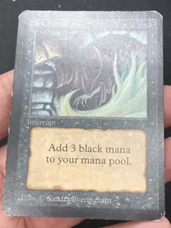 ***Alpha Dark Ritual (Ring Ding)*** MTG Alpha Magic Kid Icarus - Image 3