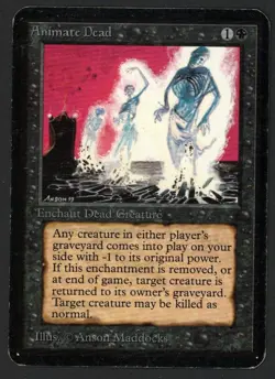 ***Alpha Animate Dead*** MTG Alpha Magic Kid Icarus - Image 1