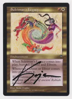 Signed Suleiman's Legacy MP Visions Artist Kaja Foglio MTG Magic Reserved List! - Image 1