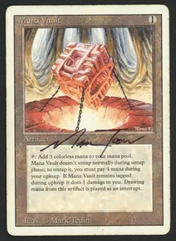 ***Mana Vault Signed*** MTG Revised Magic Mark Tedin Kid Icarus - Image 1