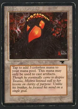 ***Mishra's Workshop (Heavy Indents & Light Bend)*** MTG Antiquities Kid Icarus - Image 1