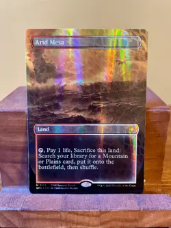 Arid Mesa (Borderless) (Dragonscale Foil) Special Guests Foil - Image 1