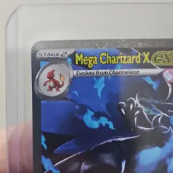 Pokemon Mega Charizard X EX 125/094 PFL Mega Evolution Holo 360HP 90x - Image 4