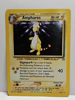 Pokemon Ampharos Neo Genesis 1/111 Holo Rare Unlimited 2000 TCG Card - Image 1