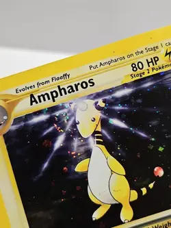 Pokemon Ampharos Neo Genesis 1/111 Holo Rare Unlimited 2000 TCG Card - Image 3