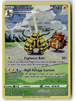 Electivire ⭐ GG08/GG70 Holo Crown Zenith Galarian Gallery Pokemon NM - Image 1