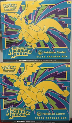 Pokemon TCG -X2 Ascended Heroes Pokemon Center ETB Elite Trainer Boxes - Image 1