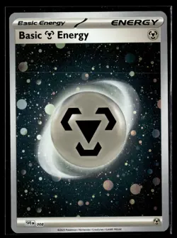 Pokemon SVE: Scarlet & Violet Energies #008 Basic Metal Energy (Cosmos Holo) - Image 1
