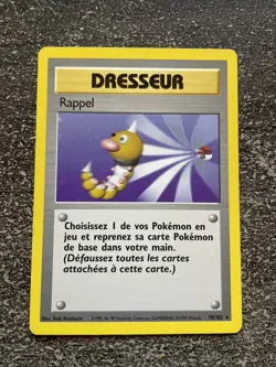 RAPPEL RARE - POKEMON 78/102 SET DE BASE EDITION 2 FR - Image 1