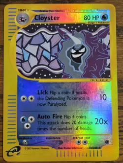 Pokemon Base Set Expedition # 47/165 Reverse Holo CLOYSTER never played - Image 1