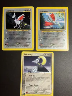 Skarmory Lot, Neo Genesis Holo HP, Neo Discovery NH MP, Dragon NH LP, Pokemon - Image 1