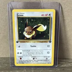 Pokemon TCG Eevee 1st Edition Team Rocket 55/82 40 HP Common Wizards 1999 - Image 5
