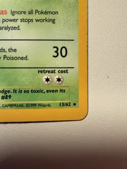 1999 Vintage Pokemon Muk 28/62 Fossil Holo - Image 2