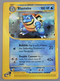 Pokemon Base Set Expedition #36/165 non-holo BLASTOISE,,,not played - Image 1
