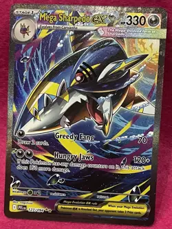 ✨Mega Sharpedo ex ✨127/094 Pokemon TCGPhantasmal Flames Full Art Holo - Image 1