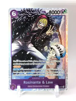 Rosinante & Law SR The Azure Sea's Seven EB04-038 English NM One Piece TCG CCG - Image 1