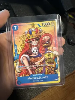 One Piece TCG Monkey D. Luffy Exclusive Convention Promo- 2nd anniversary stamp - Image 1