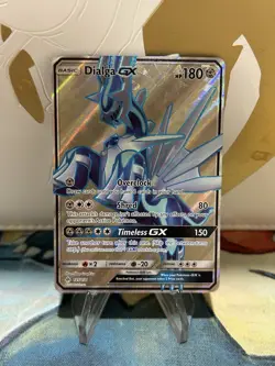 Dialga GX 125/131 Pokemon Forbidden Light Sun Moon Full Art Rare Card LP - Image 1