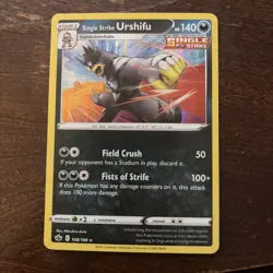 Pokemon Card Chilling Reign Holographic Bleed Error Urshifu 108/198 NM - Image 1