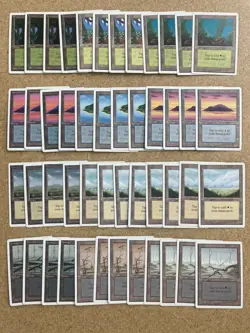 ***Huge 48 Card Unlimited Basic Land Lot*** MTG Unlimited Magic Kid Icarus - Image 1