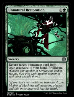 Unnatural Restoration 191 Foil U Phyrexia: All Will Be One - Image 1