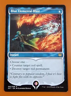 1x Blue Elemental Blast (LP) | Promo Signature Spellbook: Jace | MTG Magic - Image 1