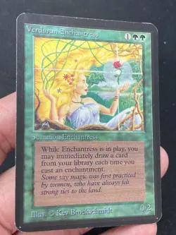 ***Alpha Verduran Enchantress (Light Indents)*** MTG Alpha Magic Kid Icarus - Image 3