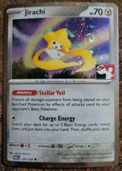 Jirachi 126/182 NM Holo Prize Pack Series 5 Promo Stamped Pokemon TCG Card - Image 1
