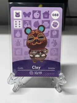Clay 088 - Amiibo Card - Animal Crossing Series 1 - Authentic Nintendo Card - Image 1