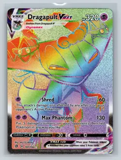 Pokemon Cards Dragapult VMAX 197/192 Rebel Clash Rare Rainbow - Image 1