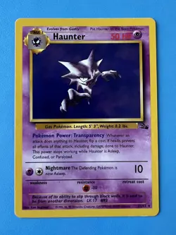 Haunter 21/62 Fossil Rare Non-Holo Vintage Pokemon TCG Card - Image 1