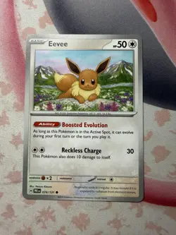 Eevee Common SV: Prismatic Evolutions 074/131 NM English Pokemon Card - Image 1