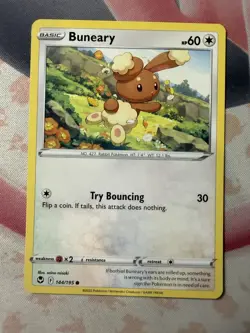 Buneary Common SWSH12: Silver Tempest 144/195 NM English Pokemon Card - Image 1