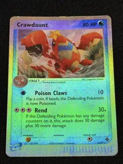 Crawdaunt 13/97 Rare Reverse Holo EX Dragon Pokemon Card LP - Image 1