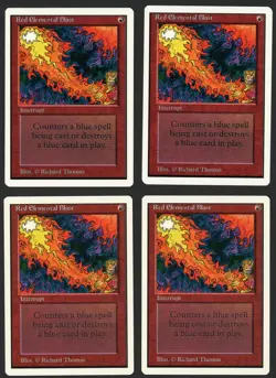 ***4x Unlimited Red Elemental Blast*** MTG Unlimited Magic Kid Icarus - Image 1