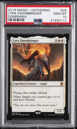 2018 MTG DOMINARIA #26 LYRA DAWNBRINGER PSA 10 - Image 1