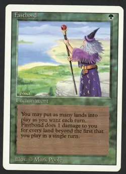 ***Fastbond*** MTG Revised Magic Kid Icarus - Image 1