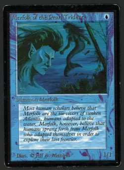 ***Beta Merfolk of the Pearl Trident*** MTG Beta Magic Kid Icarus - Image 1