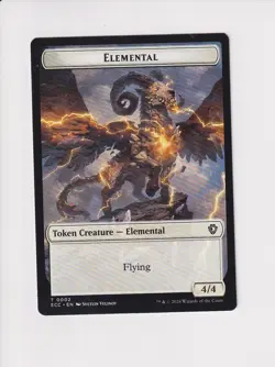 MAGIC MTG COMMANDER: LORWYN ECLIPSED DOUBLE TOKEN ELEMENTAL 02 / COPY - Image 1